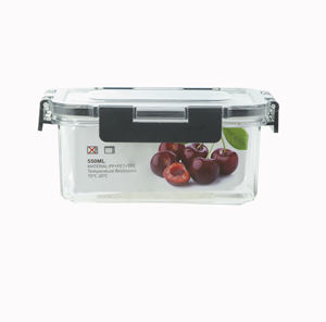 Stackable PET <b>Plastic</b> Food Storage <b>Container</b> Set with Airtight Lid Microwave Freezer Safe Reusable 550ml 1400ml 3000ml Capacity - Product Image 2