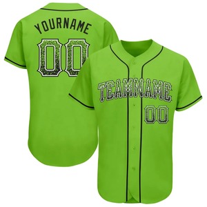 Maillot de baseball camouflage personnalisé unisexe à manches courtes, sublimé, 100 % polyester respirant, avec boutons sur le devant, impression du nom et du numéro de l'équipe - Product Image 3