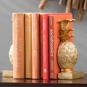 Porte-livres élégants en métal doré en forme d'ananas pour étagère de cuisine, salle à manger, salon et style d'intérieur élégant en provenance d'Inde - Product Image 6