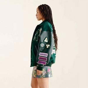 Letterman Varsity <b>Jackets</b> <b>Plus</b> <b>Size</b> <b>Men's</b> Leather <b>Jackets</b> Chenille Embroidery Color Block Ribbed Winter Baseball <b>Jackets</b> - Product Image 4