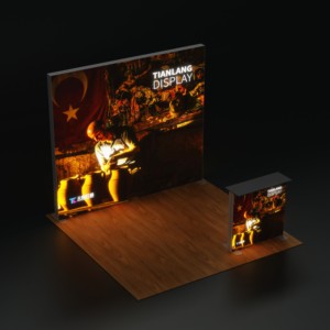 Boîte à lumière LED TianLang 3m x 3m pour stand d'exposition, boîtes lumineuses publicitaires pour salons professionnels en intérieur, en aluminium, carrées, toutes les 3 faces ouvertes - Product Image 3