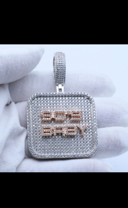 Colgante de Lujo Hip Hop con Moissanita, Cadena de Plata de Ley 925 Bañada en Oro Rosa con Diamantes, Joyería Elegante y Distintiva, Regalo para Hombre - Product Image 2