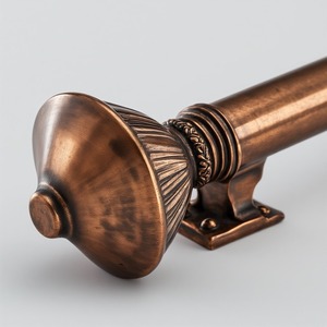 Earth Line Single Aluminum Curtain Pole with Textured Finish Modern Design Durable & Decorative Warmth - Product Image 2