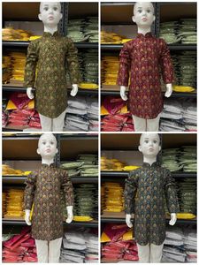 Los niños de 2 a 10 años usan tela de algodón puro Kurta y Payjama para Diwali y Holi Special - Product Image 4