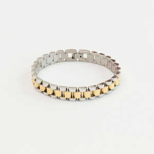 Brazalete de Reloj Grueso de Acero Inoxidable Chapado en Oro de 18K, Brazalete de Moda Resistente al Agua - Product Image 5