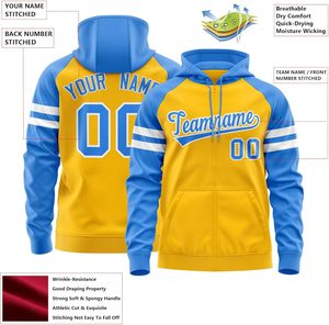 Sudaderas con capucha y cremallera con logotipo personalizado y bolsillo canguro, tejido polar de algodón con cremallera frontal completa, ropa deportiva de moda OEM - Product Image 3