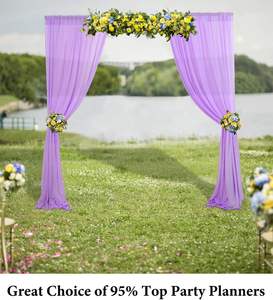 चिफऑन पृष्ठभूमि पर्दा-2 पैनल शादी की पृष्ठभूमि ड्राप - Product Image 3