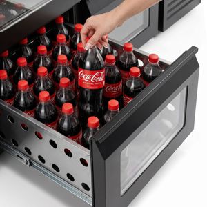 Refroidisseur de bar commercial ECO 1460 mm avec 4 tiroirs en verre et éclairage LED RGB - Product Image 5