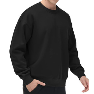 Sweat-shirt en tissu doux de style nouveau pour hommes vêtements de sport basiques sweat-shirt respirant en coton mélangé pour hommes - Product Image 3
