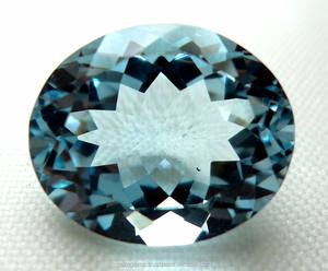 อความารีนธรรมชาติอัญมณี 4x3 มม.อัญมณีหลวมรูปไข่เหลี่ยมเพชรพลอยตัดจี้แหวนเครื่องประดับอัญมณีที่ได้รับการรับรอง Aquamarine - Product Image 6