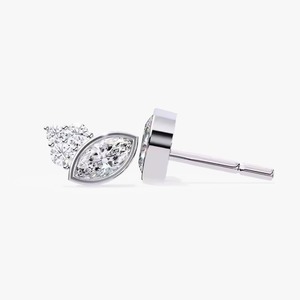 10K Yellow Gold Classic Round Lab Grown Diamond <b>Earrings</b> for Women Jewelry Gift - Product Image 4