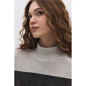 Vestido Midi a Rayas con Cuello Cerrado y Abertura - Product Image 3