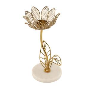 Bougeoir Antique en Marbre Blanc Décor Élégant et Durable Décorant le Marbre de Pierre Naturelle - Product Image 3