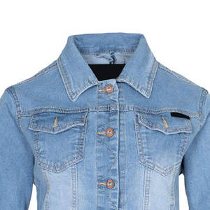 Veste en jean surdimensionnée à manches longues pour femmes en détresse de haute qualité/Veste en jean grande taille pour femmes vente à chaud - Product Image 4