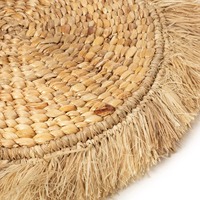Napperon en jacinthe d'eau avec frange en jute Produits écologiques Fabriqué au Vietnam Décoration de table Napperon tissé Vente en gros