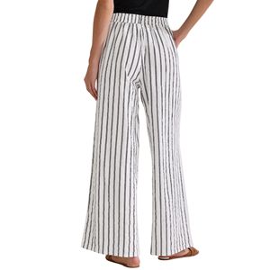 Pantalons décontractés taille haute à rayures rouges, anti-plis, personnalisables, taille US, respirants, écologiques, coupe ample, été, vente en gros - Product Image 6