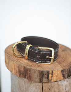 Collar para perro Rancher Deluxe, 32mm, marrón oscuro - Product Image 6