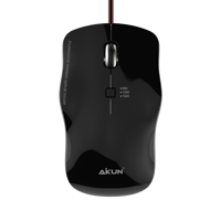 AIKUN Souris optique 3D filaire pour la maison LT12-Office avec commutateur DPI 800/1200/1600, câble USB, roue en caoutchouc, Plug and Play