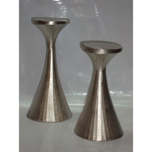Candelabro de aluminio de diseño antiguo, moderno y pulido, Pedestal - Product Image 2