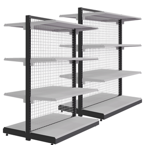 Customized for <b>Metal</b> Supermarket Rack Gondola Shelving <b>Grid</b> Shelf Lightweight Rust Proof Garment Freestanding Pre-Assembled - Product Image 1
