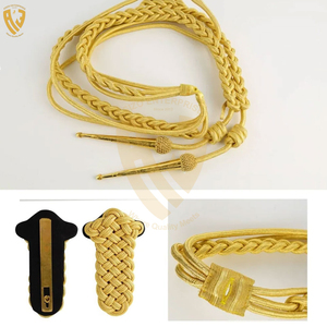 Hecho en Pakistán, cordón de hombro uniforme ceremonial, Material de lana de Color rojo personalizado para uso en exteriores, cordón de hombro uniforme - Product Image 6