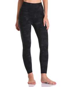 Leggings de Yoga con Estampado a Cuadros, Lavados, con Transferencia Térmica, Cintura Alta, Secado Rápido, Transpirables, Ecológicos, de Spandex/Poliéster - Product Image 4