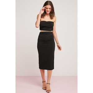 ETHIQUET Jael Jupe crayon moulante pour femme avec détail drapé - Product Image 1
