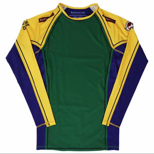 Manga larga Unisex Rash Guard MMA Jiu Jitsu entrenamiento compresión UPF50 transpirable secado rápido gimnasio Fitness correr - Product Image 1