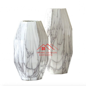 Florero de mármol natural puro 100% de diseño de lujo moderno de nueva llegada para la decoración del hogar a precio mayorista - Product Image 1