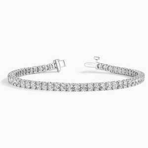 Pulsera de tenis de plata de ley con diamantes cultivados en laboratorio de corte princesa, certificada por IGI, elegante y a la moda para cada ocasión - Product Image 2