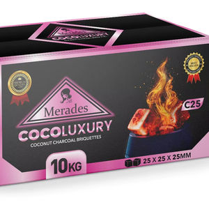 Charbon de coco de luxe Merades Coco Briquettes de charbon de coco de qualité export Haute chaleur Faible teneur en cendres pour salons de chicha haut de gamme - Product Image 1