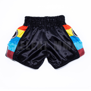 Muay Thai Shorts Personnalisé Noir Hommes Muay Thai Short de course Nylon Polyester Arts martiaux Wear Boxing 2025 Panel Design - Product Image 2