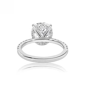 Bague de fiançailles de luxe ronde et brillante 1 carat VVS2 E Color Lab Grown Diamond Engagement Ring IGI Certified Custom Gold Silver Supplier - Product Image 2