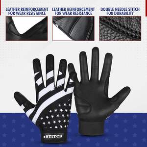 Gants de Frappeur de Baseball en Cuir Véritable Frappeur de Baseball 2024 Top Vente Souper Qualité Gants de Conception Personnalisée - Product Image 5