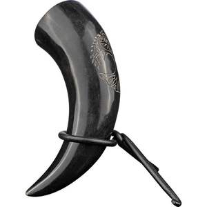 MORDEN DRINKING HORN WITH HANDLE THEME Engraving Ideal <b>for</b> Medieval Stores Viking Supply Horn <b>for</b> - Product Image 1