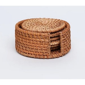 ที่รองแก้วหวายทรงสี่เหลี่ยมแผ่นรองจานทำจากปอกระเจาแบบทอธรรมชาติแผ่นรองจานทรงกลมทนความร้อนสำหรับโต๊ะออกแบบได้ตามต้องการ - Product Image 6