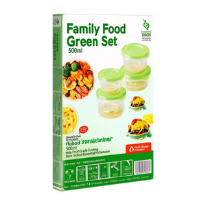 Juego de recipientes para alimentos 3 piezas (500 ml, 1,0 y 1,7 litros) FAMILY FOOD Verde 904066981A - Product Image 2