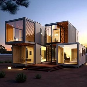 Maisons conteneurs pliables de luxe modernes personnalisables 20/40 pieds, villas, mini-maisons, supermarchés, salles de bain, garages en acier - Product Image 5