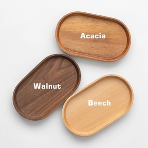 Elegant Acacia Wood Serving Tray with Handles Long-Lasting <b>Decorative</b> Tray for Living Room Coffee <b>Table</b> - Product Image 1