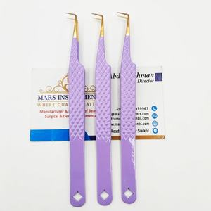 Vente chaude Rose Couleur Or En Acier Inoxydable Extension De Cils Pince À Épiler Haute Marque Privée Ventilateur Cils Volume Durable Outil De Cils - Product Image 5