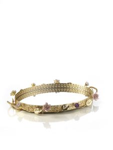 Bandeja decorativa de metal hecha a mano, arte funcional para el hogar, manijas tipo anillo con acabado de latón dorado - Product Image 6