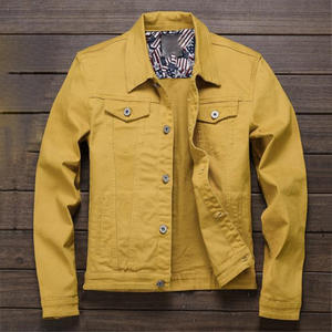 Venta al por mayor de Chaquetas vaqueras de lona personalizables para hombre, transpirable, impermeable, ligero, motocicleta, logotipo cubierto, cierre de botón de talla grande - Product Image 2