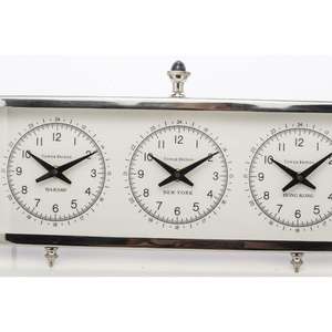 Horloge de bureau décorative en métal, base sur pied, finition brillante, horloge de table, décoration de la maison - Product Image 4