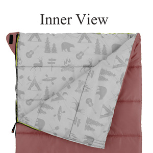 Saco de dormir Rectangular cómodo de poliéster Saco de dormir portátil ligero para acampar para clima frío de Bangladesh - Product Image 4