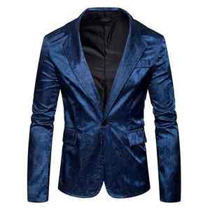 Nouvelle mode OEM, costume d'hiver à deux boutons entièrement sublimé, brillant, imprimé floral, peinture, manches longues, blazer pour homme - Product Image 6