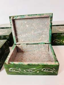 กล่องใส่เครื่องประดับทำจากหินอ่อนทำจากหินสบู่ที่สวยงามกล่องของขวัญสำหรับใส่แหวนต่างหูสร้อยคอสำหรับจัดเก็บและตกแต่ง - Product Image 4