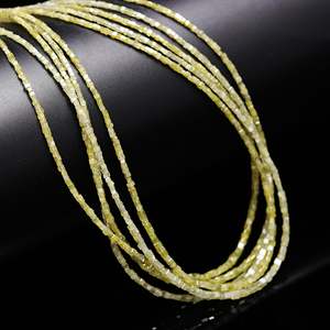 Diamant naturel jaune de qualité AAA+ - Perle cubique facettée - Type diamant naturel - Product Image 2