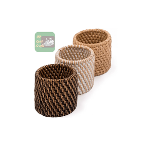 DESIGN SIMPLE SERVIETTE ANNEAUX DE ROTIN DE MARIAGE FAIT À LA MAIN Porte-serviettes de table Fabriqué au Vietnam - Product Image 1