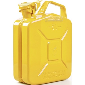 Bidón de Combustible de Acero Galvanizado RAL 1018 Amarillo Zinc, 5L, 0.9mm de Espesor, Dimensiones L230xW120xH310mm, Equipo de Seguridad y Supervivencia-VALPRO - Product Image 1