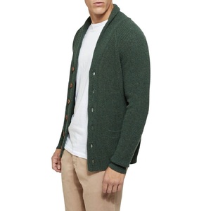 Jersey de punto con cremallera para hombre, cárdigan informal de lana pura, cárdigan personalizado, liso, a la moda, para invierno - Product Image 5